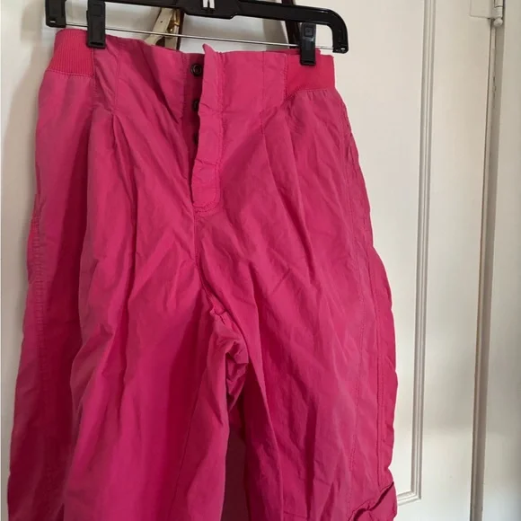 Bright Pink FP Movement Highwaist Cargo Pants - Picture 3 of 12
